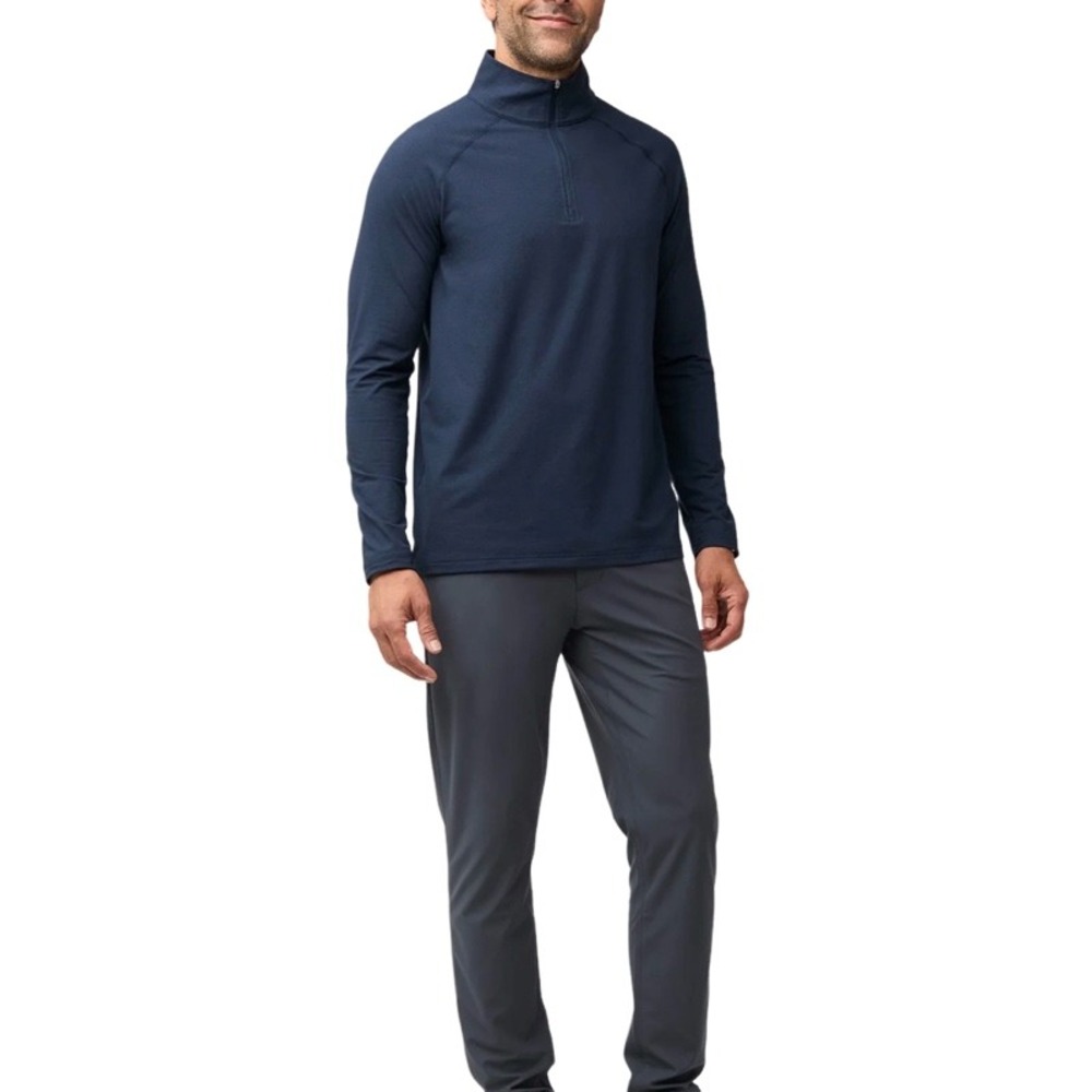 FRESH CLEAN THREADS XL Lot 2 Quarter Zip Pullover Black Navy Performance Stretch - Picture 16 of 16